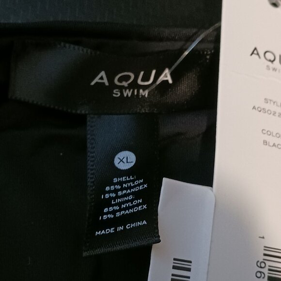 NEW Aqua Swim XL Stretch String Bikini Bottoms Black & Red Adjustable Ties 2PC - Picture 4 of 16